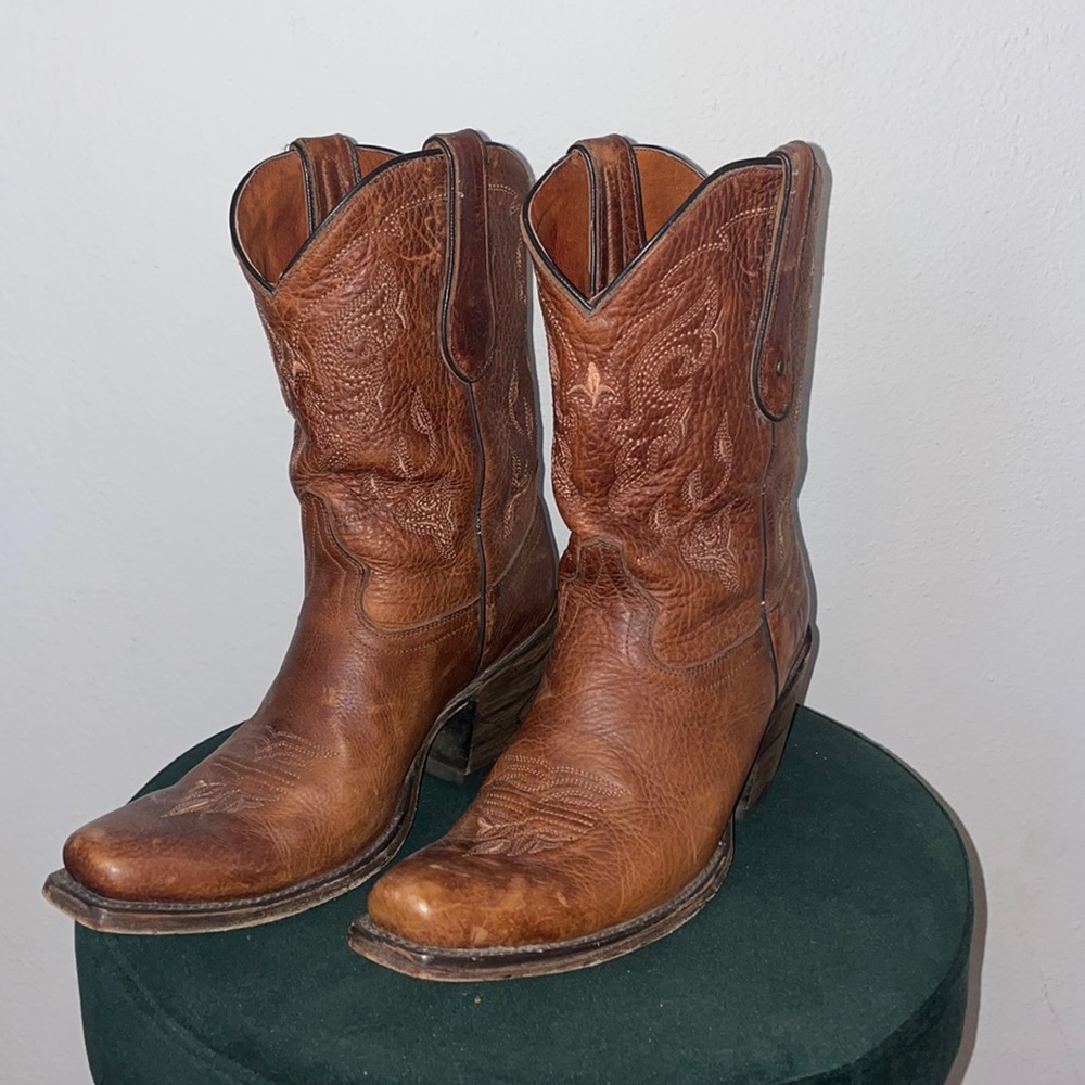 Worn cowboy boot